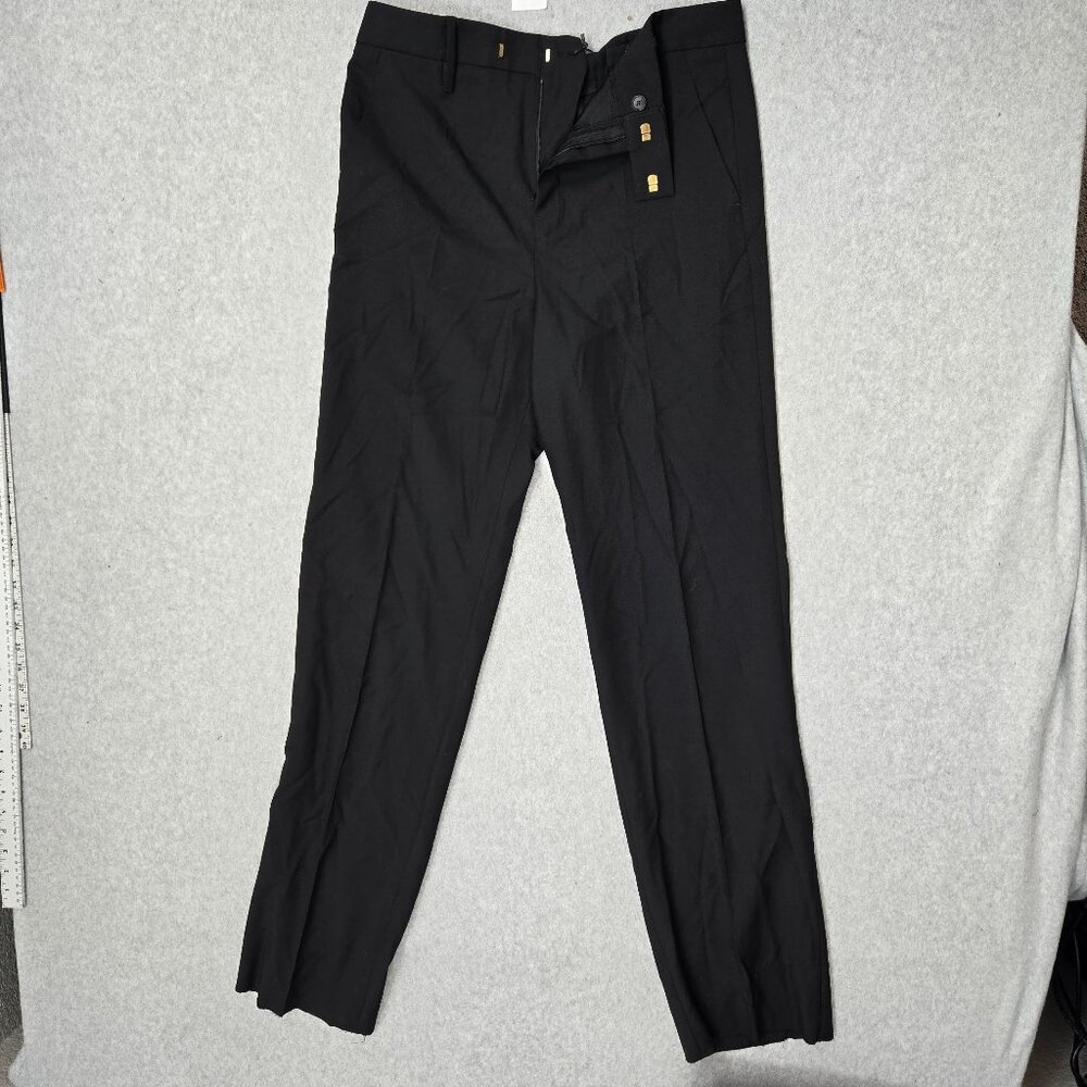 Gucci Women Pants US 10 EU 40 Black Wool Blend Dress Pants 34" Inseam